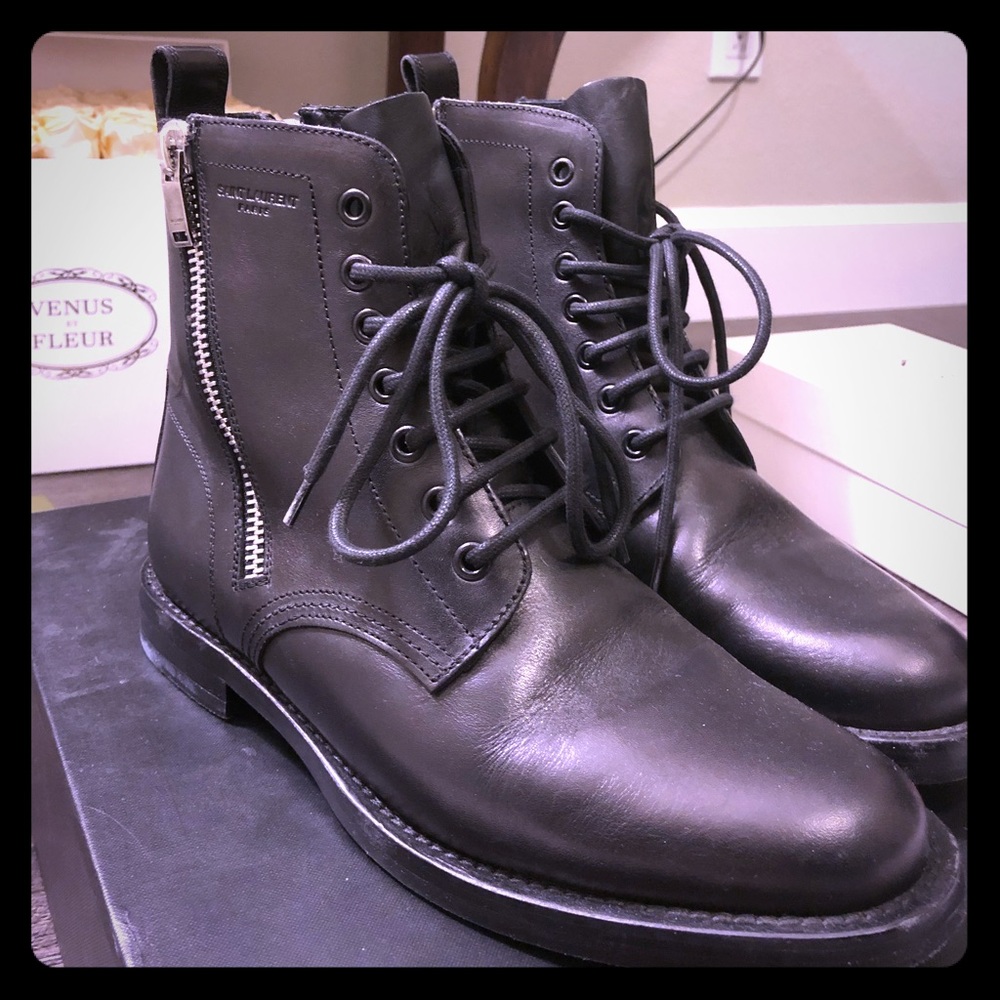 🥇✨ Saint Laurent Black Ranger Boots 38.5 fits like 8-8.5